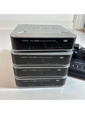 Lot Of 4 Cisco RVS4000 Small Business 4-Port Gigabit Security Router w/ VPN
